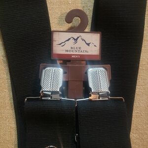 Tractor Supply Blue Mountain Men's Utility Suspenders 2" Black Heavy Duty OS NEW